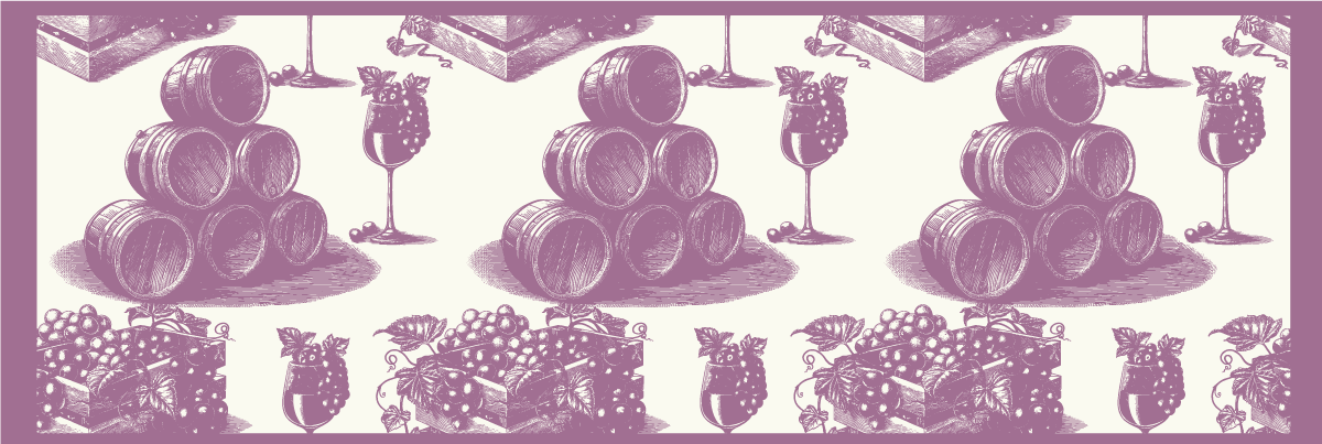 Tapete vinílico vintage estética do esboço da adega - TenStickers