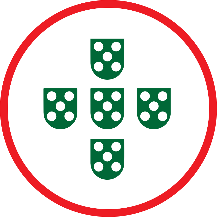 Tapete circular símbolo "quinas" português - TenStickers