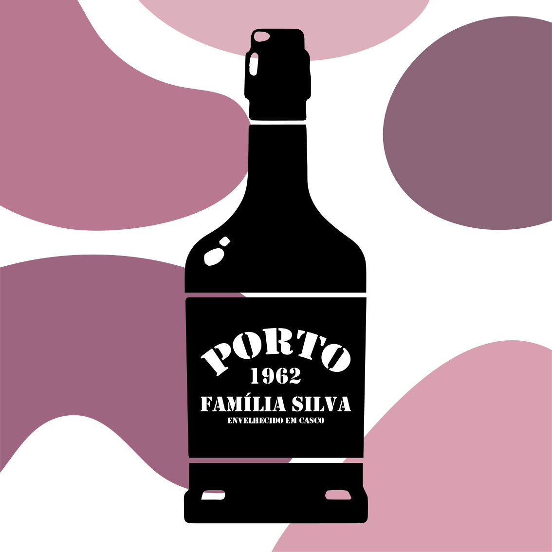 Vinho do porto com nome de fantasia e tapete de ano - TenStickers