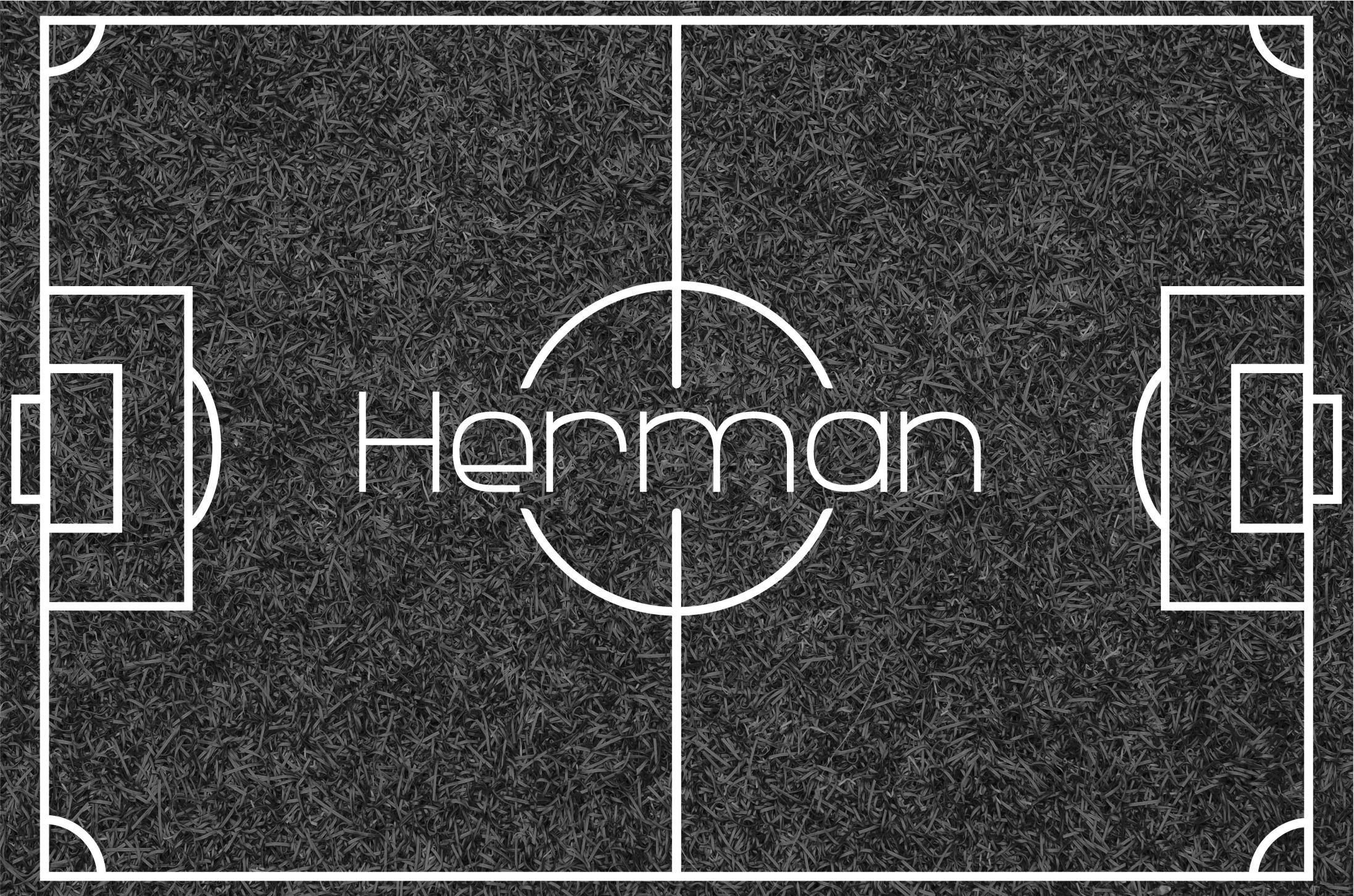 Tapete vinílico de jogos campo de futebol com nome - TenStickers