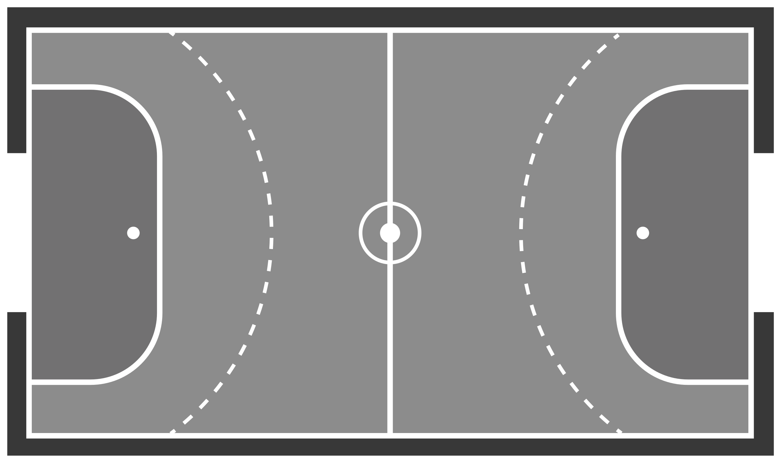 Tapete vinílico de jogos projeto de quadra de handebol - TenStickers