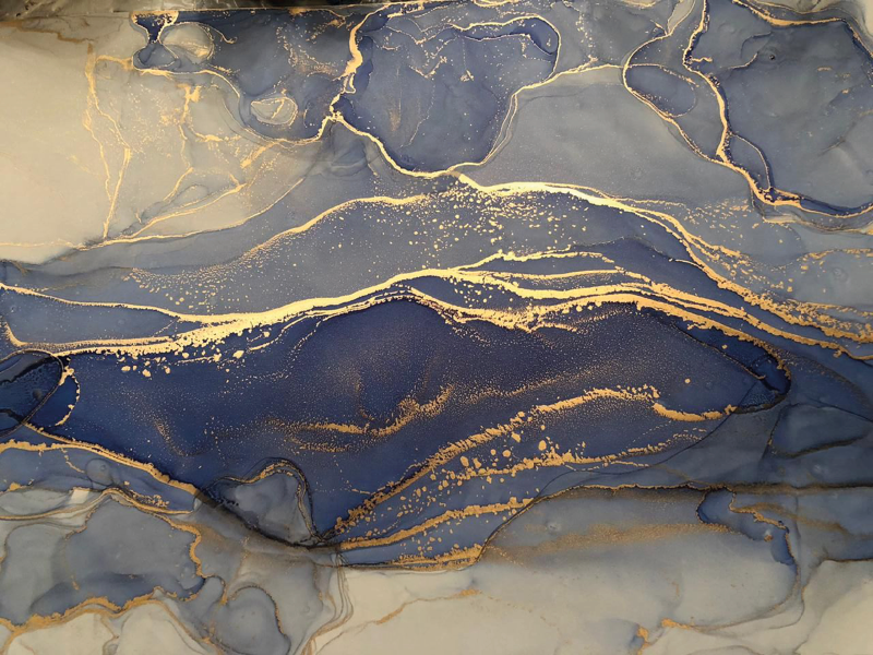 Tapete vinil de pedras rocha Azul Marinho - TenStickers