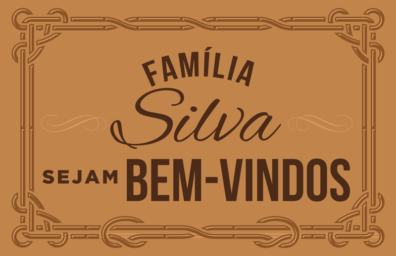 Tapete vinílico entrada família bem-vinda  - TenStickers