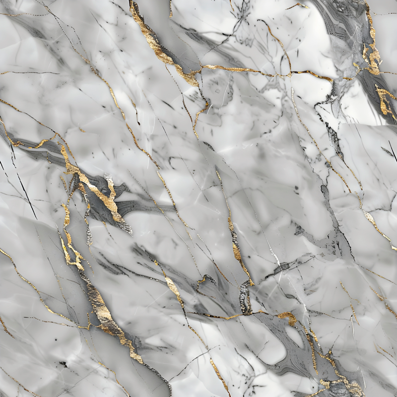 Tapete de vinil mármore cinza e dourado - TenStickers
