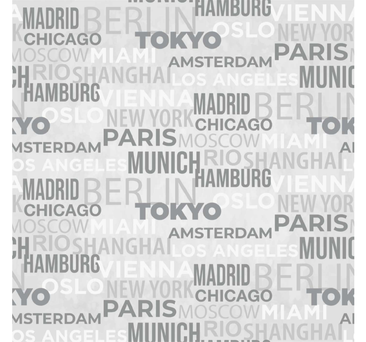 papel de parede letras nome das cidades - TenStickers
