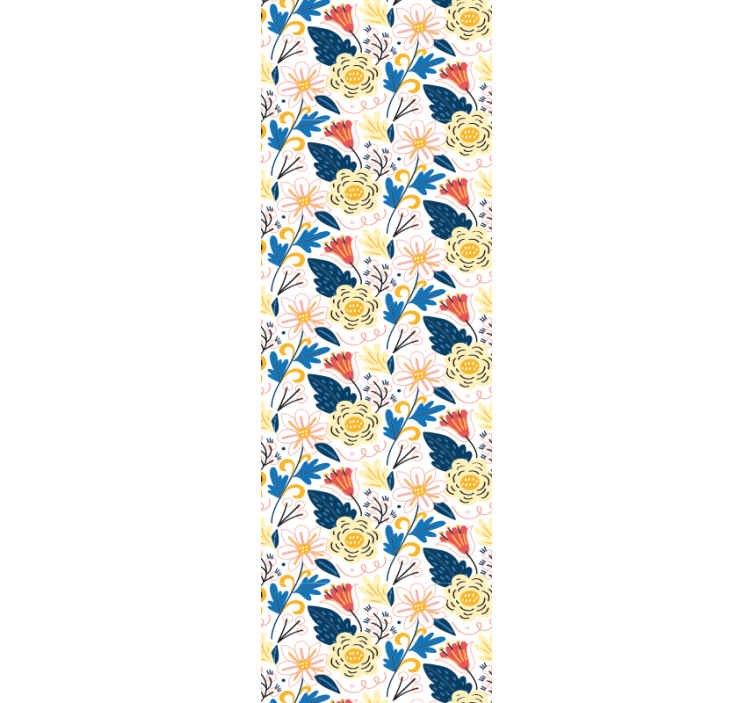 papel de parede flores design colorido florido - TenStickers