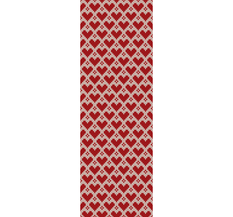 papel de parede para sala design de tecido de corações - TenStickers