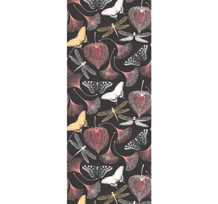 Papel de parede folhas elegância botânica escura - TenStickers