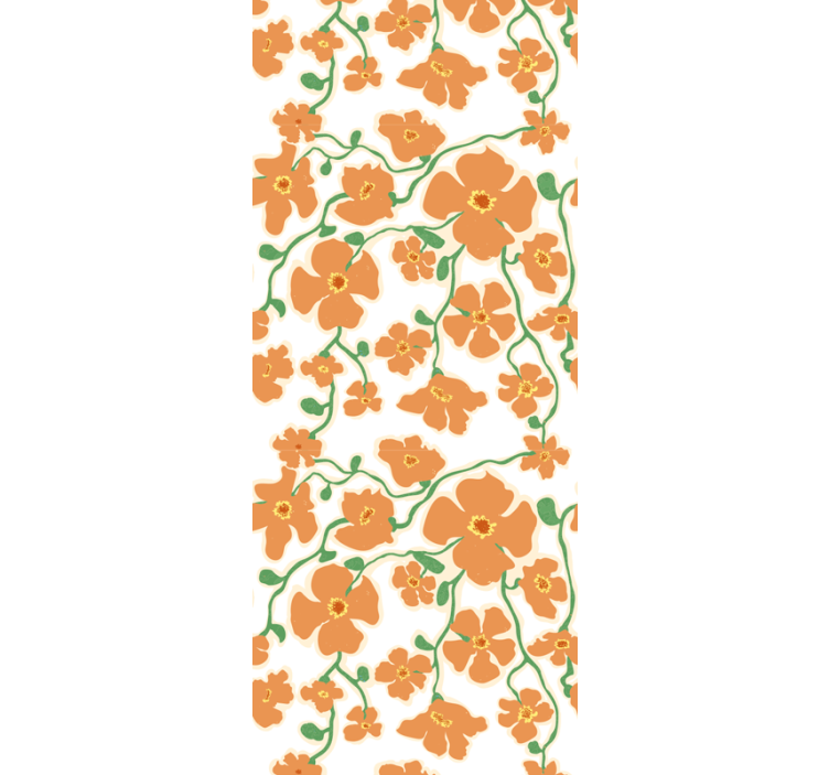 papel de parede flores desenho floral florescendo - TenStickers