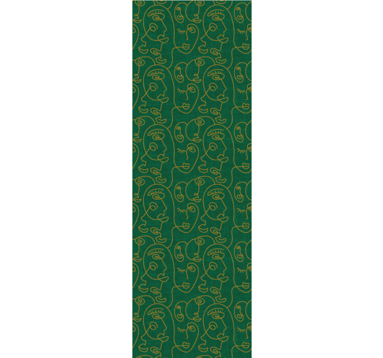 papel de parede artístico faces de linhas únicas - TenStickers