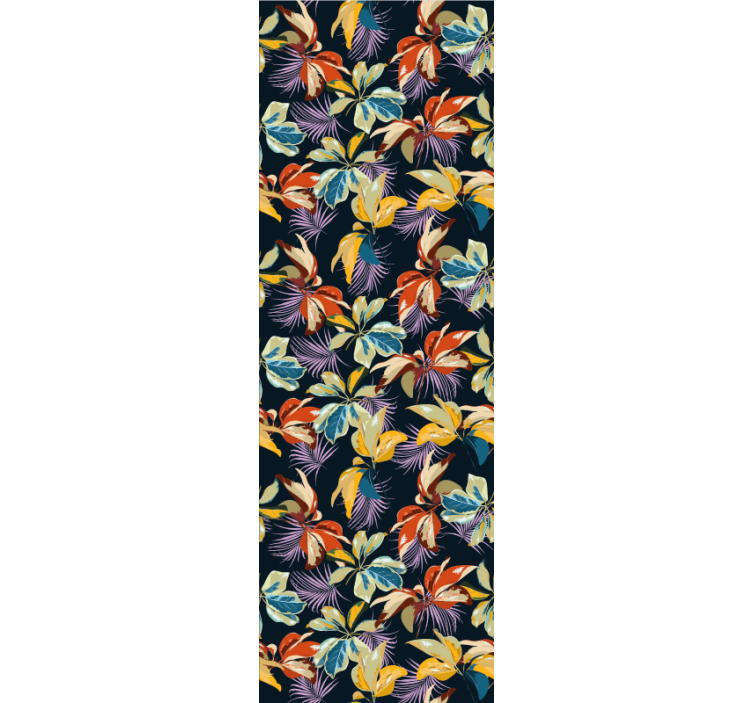 papel de parede flores copa de selva vívida - TenStickers