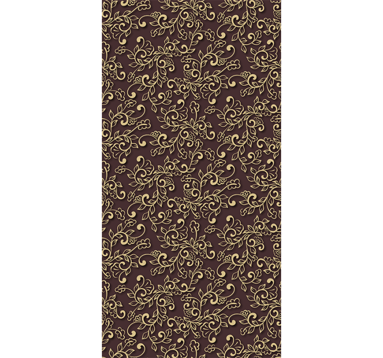 papel de parede para sala elegantes redemoinhos florais - TenStickers