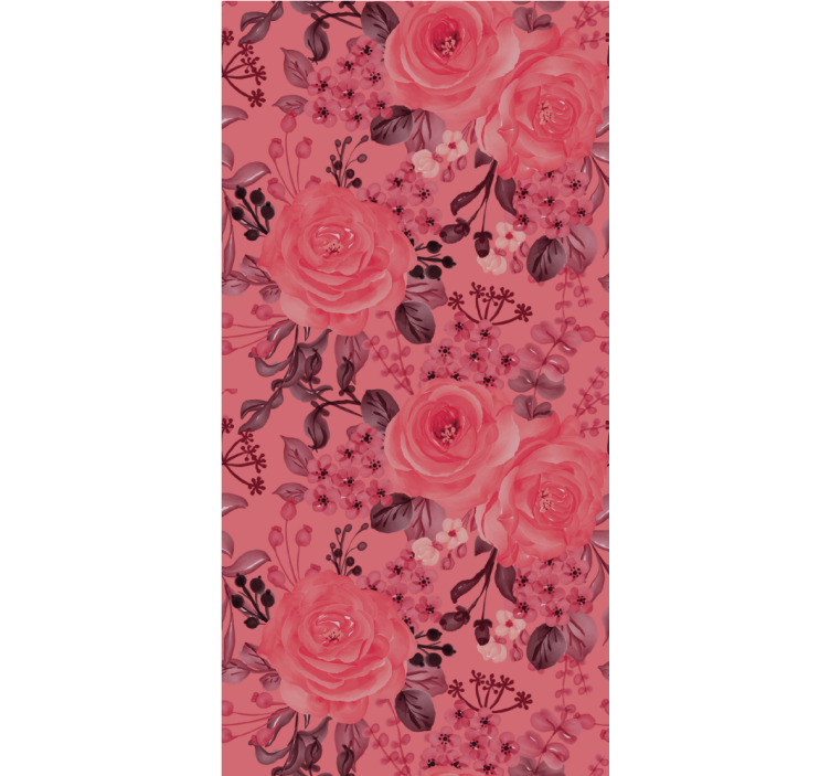papel de parede flores flor de rosa rosa - TenStickers