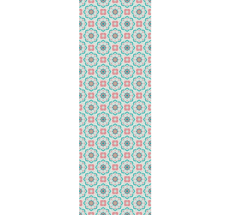 papel de parede floral flor e estrela - TenStickers