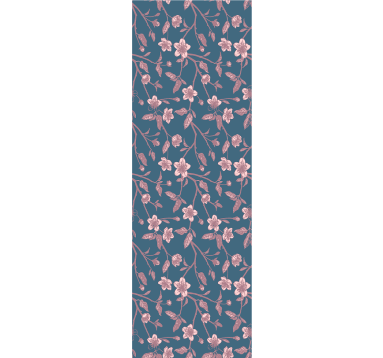 Papel de parede flores flores de galho rosa - TenStickers