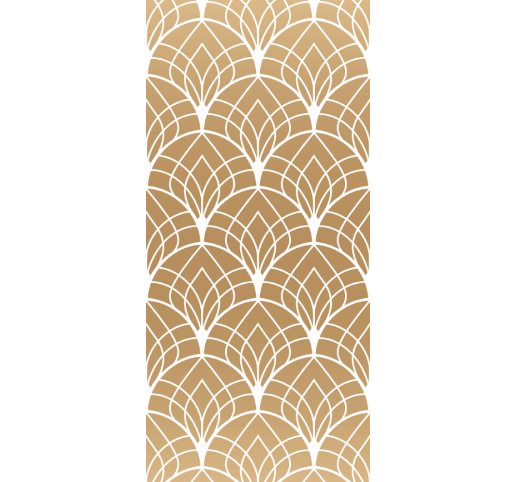 papel de parede azulejo formas de folhas elegantes - TenStickers