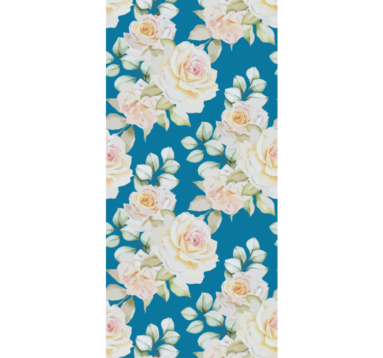 papel de parede floral rosas florais elegantes - TenStickers