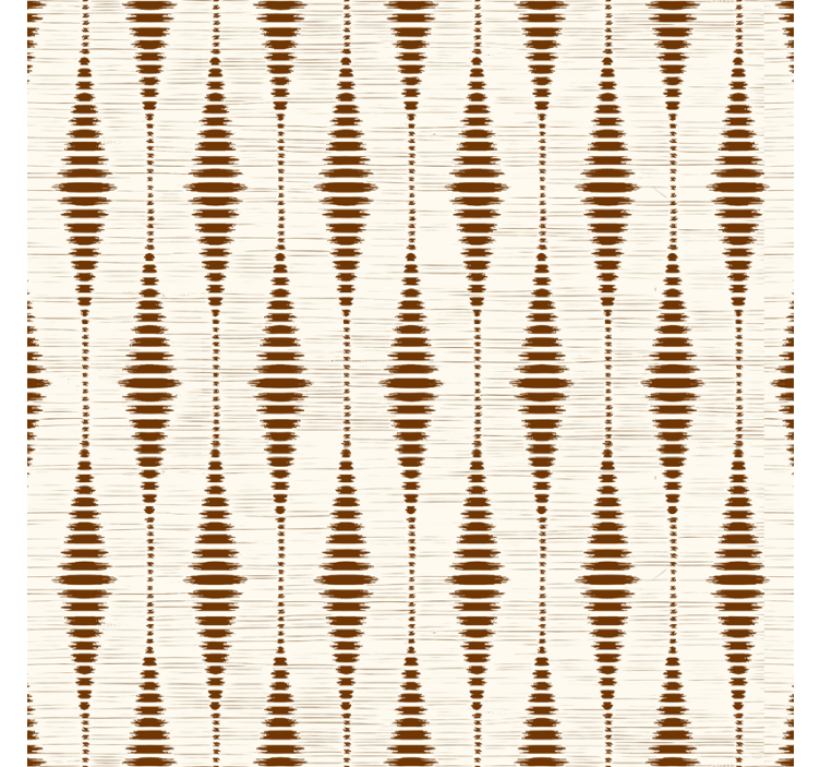 Papel de parede geométrico rabaul ikat marrom chocolate - TenStickers