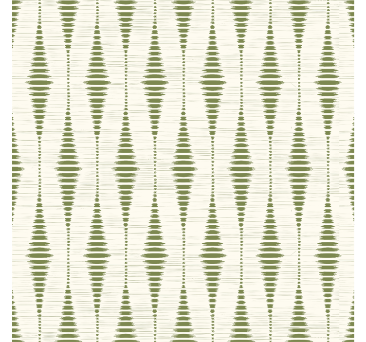 Papel de parede geométrico rabaul ikat verde musgo - TenStickers