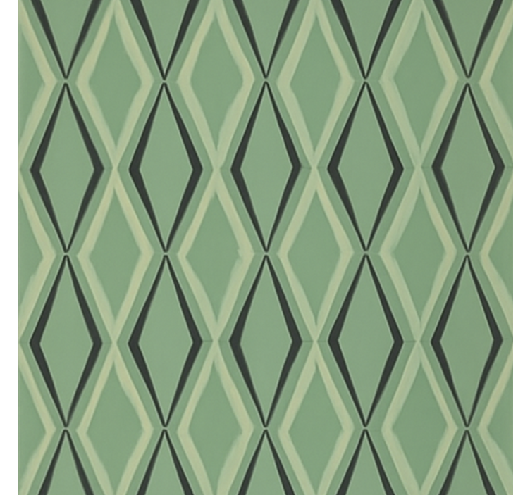 Papel de parede vintage diamantes verdes da década de 1930 - TenStickers