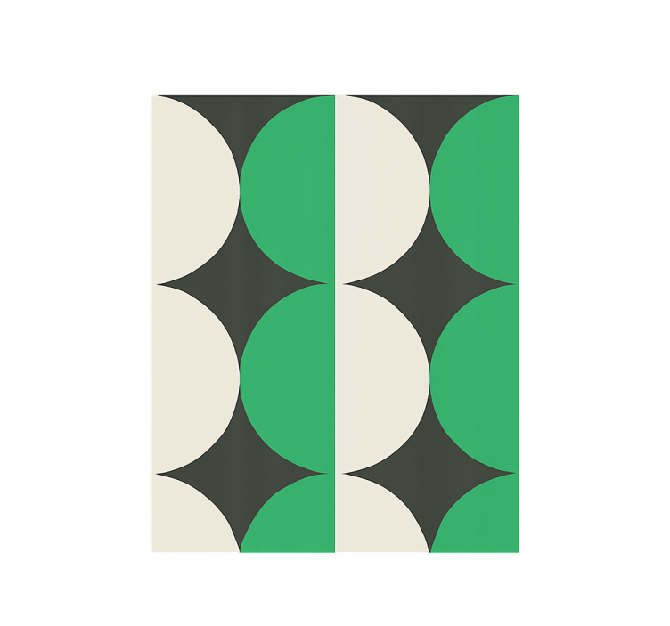 Papel de parede vintage harmonia esmeralda dos anos 1970 - TenStickers