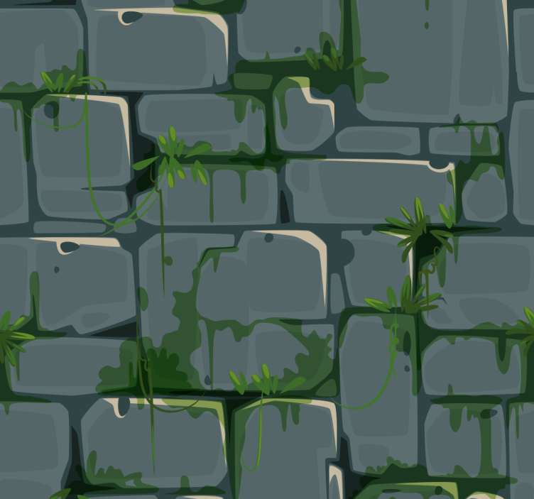 papel de parede pedra muro empedrado - TenStickers