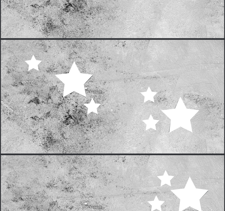 papel de parede betão Estrelas no concreto - TenStickers