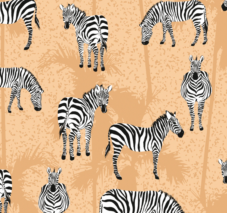 Papel de parede do casa de banho zebras safari - TenStickers