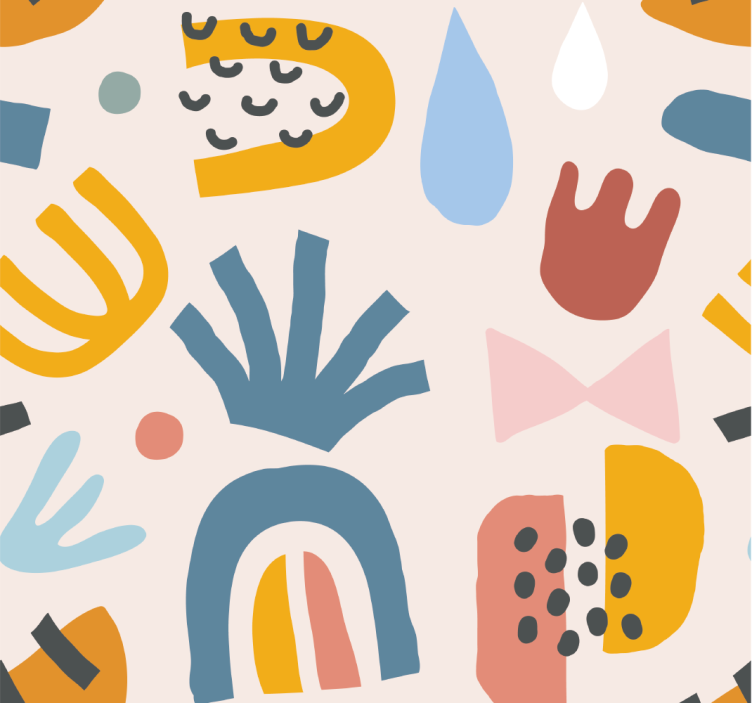 Papel de parede abstracto padrões boêmios - TenStickers