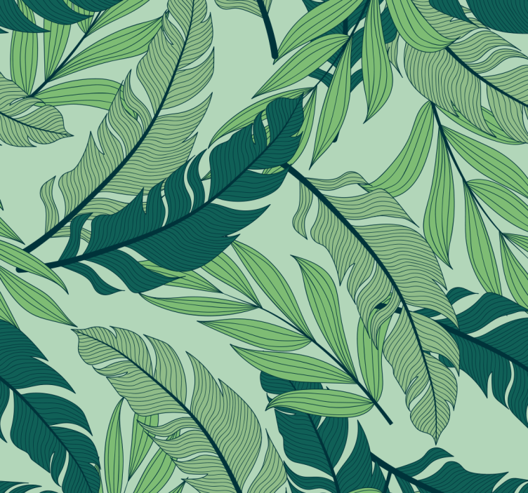 Papel de parede de natureza folhas tropicais - TenStickers