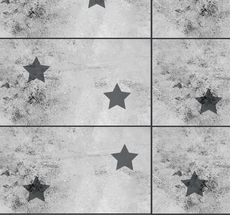 papel de parede betão Estrelas de concreto - TenStickers