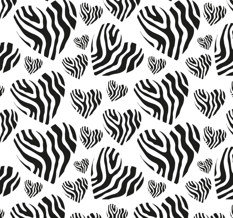 papel de parede para sala padrão de Zebra Simplicidade - TenStickers