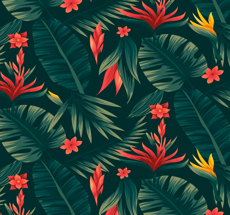 Papel de parede natureza flora tropical - TenStickers