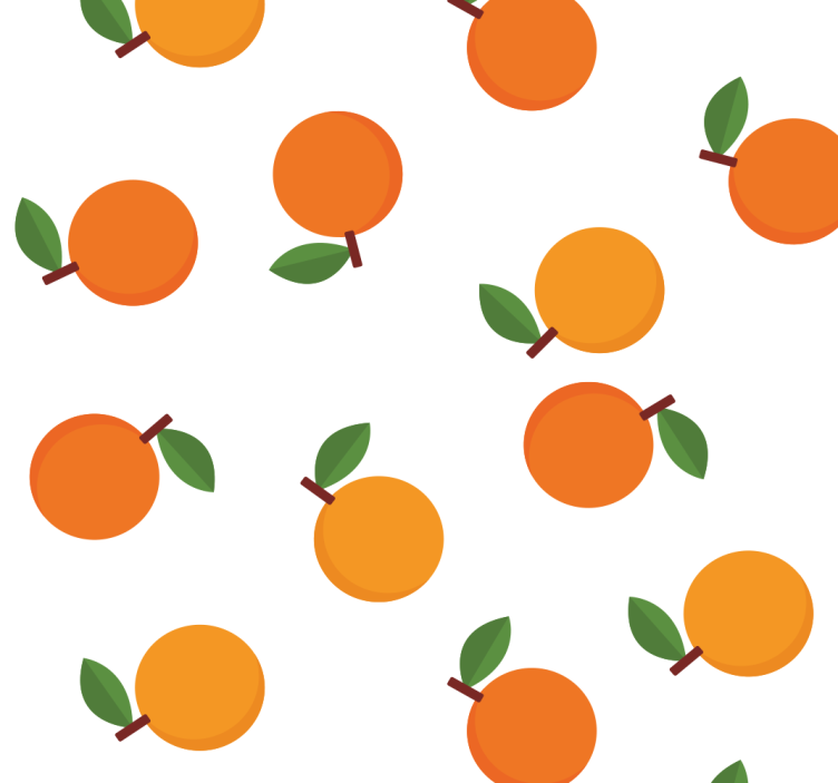 papel de parede flores padrão de motivo de frutas - TenStickers