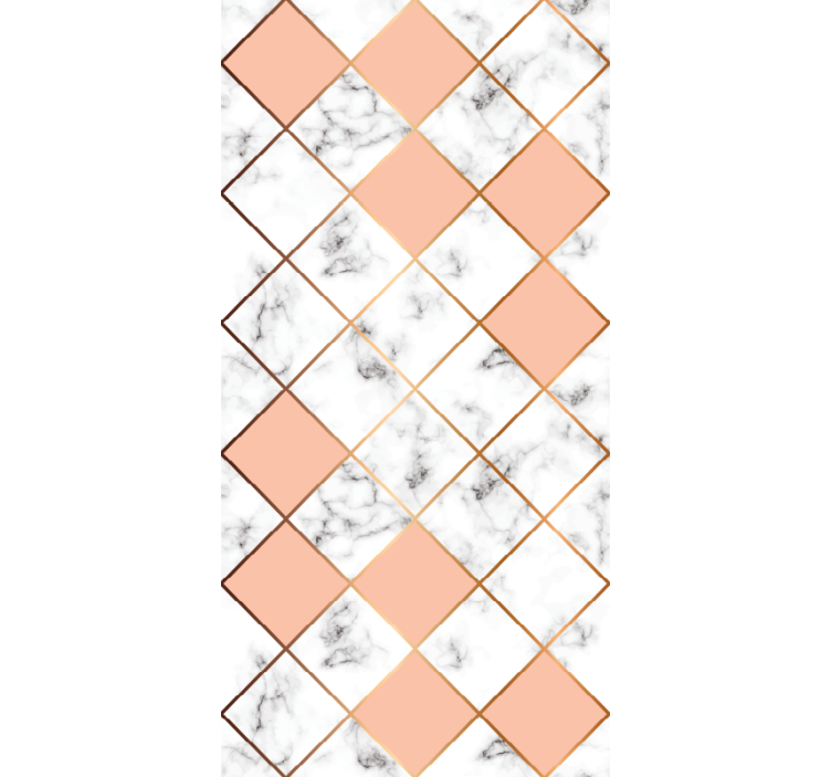 papel de parede ornamental padrão de azulejo geométrico - TenStickers