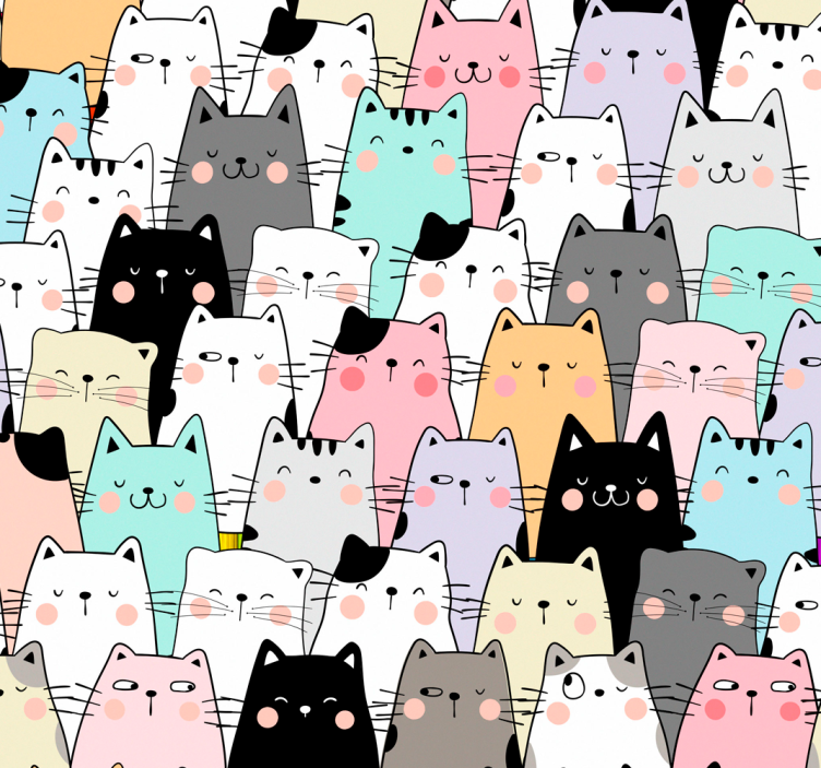 papel de parede de animais Gatos - TenStickers