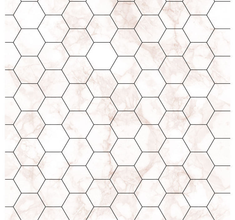 papel de parede azulejos Ladrilhos hexagonais de mármore - TenStickers