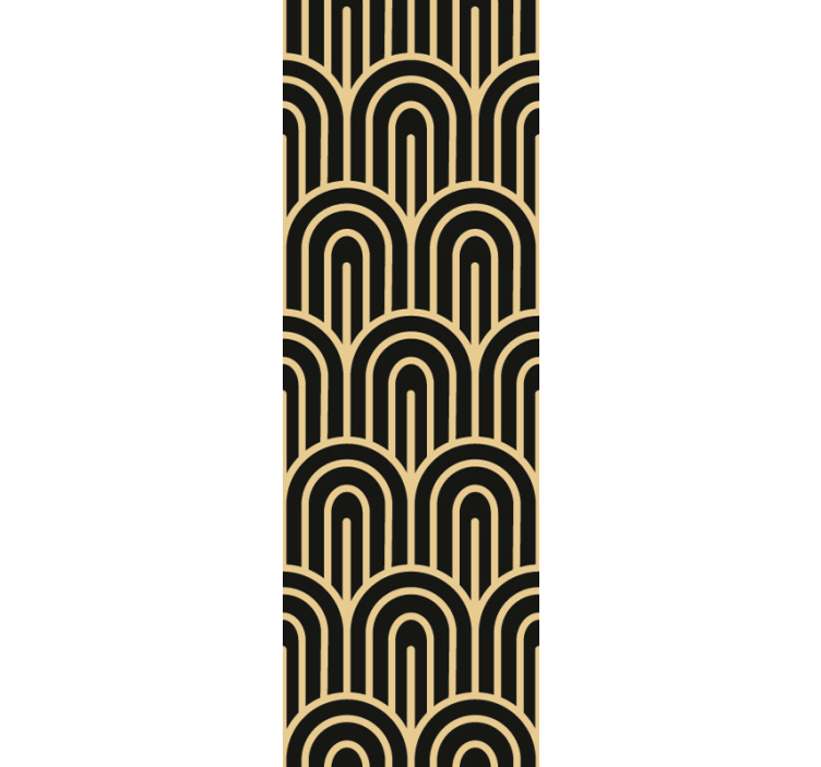 papel de parede azulejos Padrões deco dourado - TenStickers