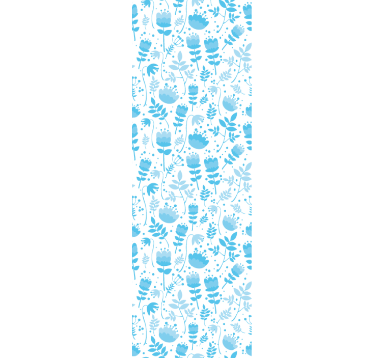 papel de parede flores padrões de silhueta floral - TenStickers