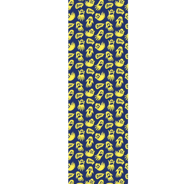 Papel de parede halloween padrões fantasmagóricos - TenStickers