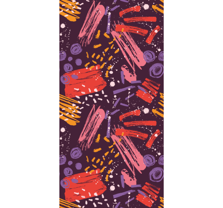 Papel de parede abstracto pinceladas expressivas - TenStickers