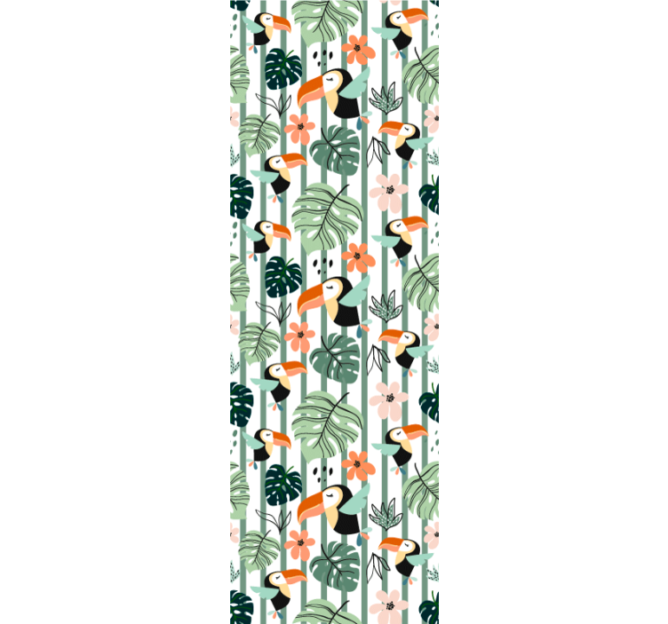 papel de parede moderno Padrão tropical - TenStickers