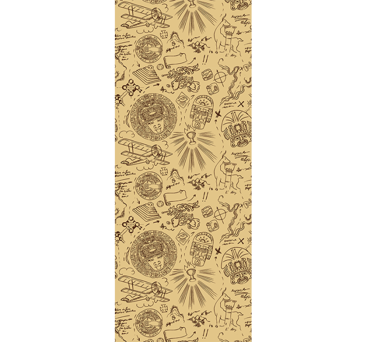 papel de parede outros vintage esboços de expedições vintage - TenStickers