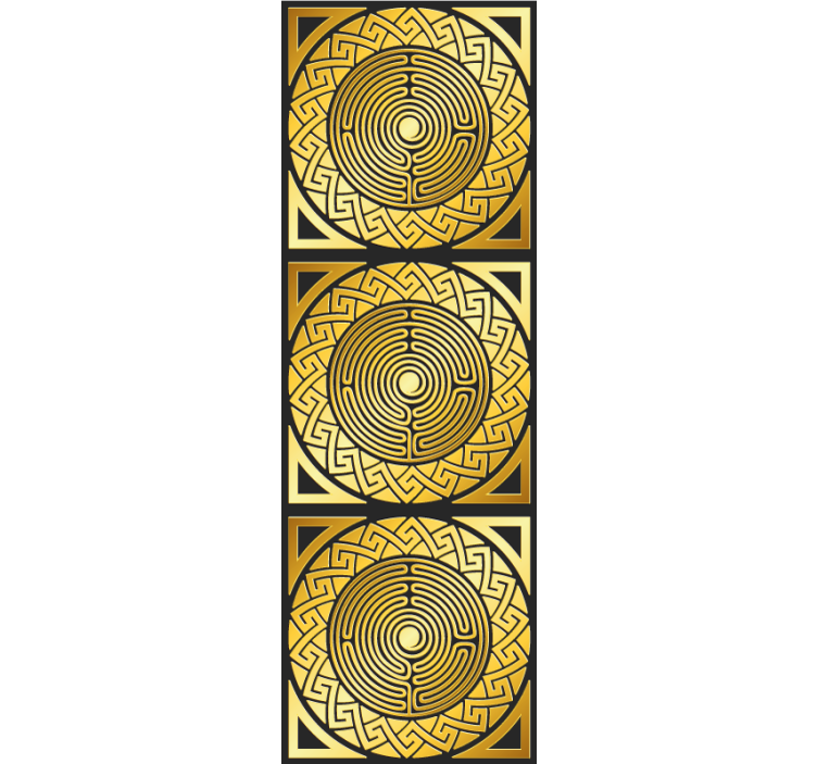 papel de parede 3d Meandro circular - TenStickers