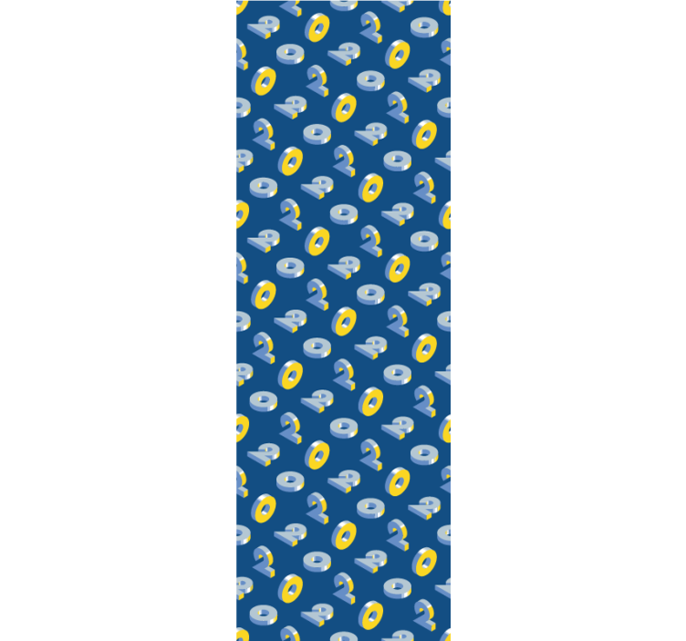 papel de parede infantil padrão de olho geométrico - TenStickers