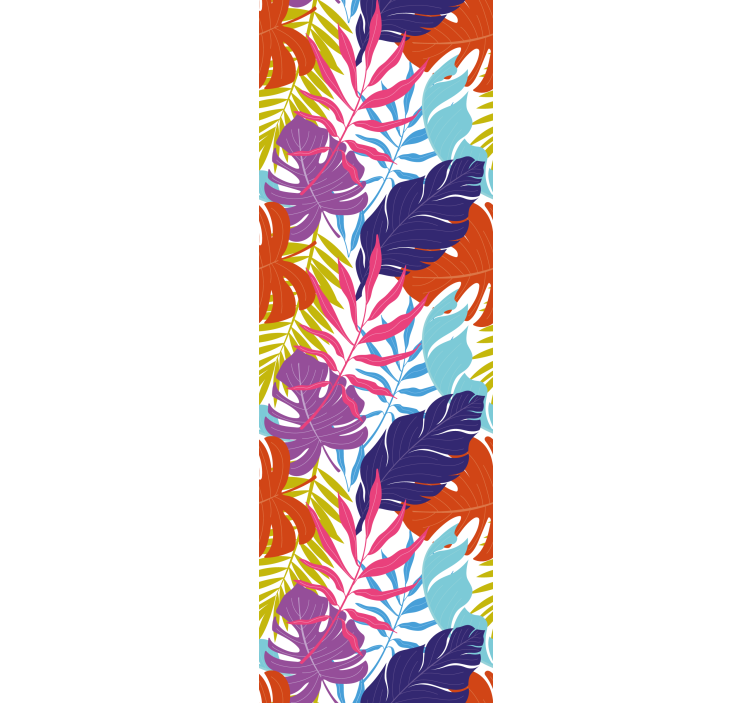 Papel de parede folhas desenho de folha tropical - TenStickers