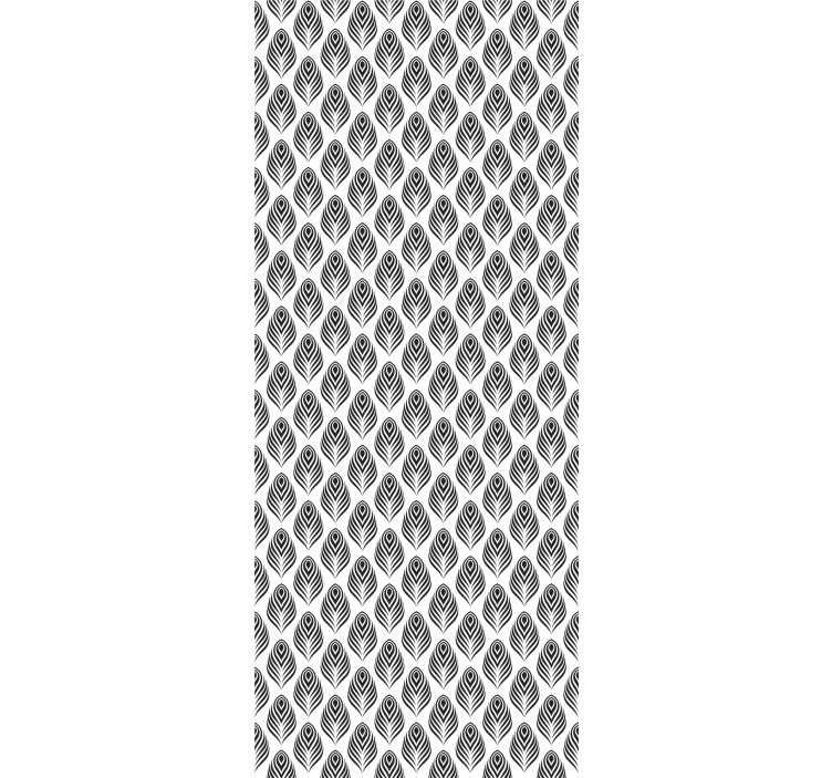 papel de parede para quarto Pavão preto e branco - TenStickers