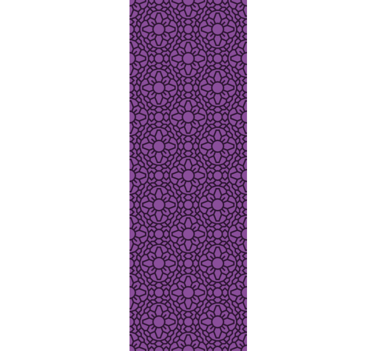 papel de parede floral padrão geométrico floral - TenStickers