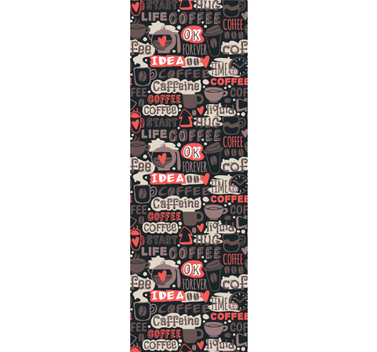 papel de parede letras motivo de cafeína - TenStickers