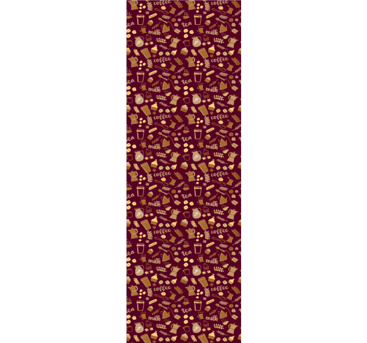 papel de parede para cozinha padrão de motivo de bebida - TenStickers